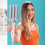 Triple Ceramic Styling Curling Iron Triler InnovaGoods-10