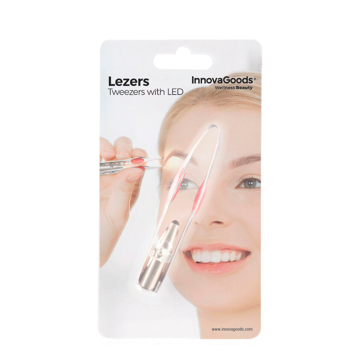 Haarentfernungspinzette mit LED Lezers InnovaGoods-1