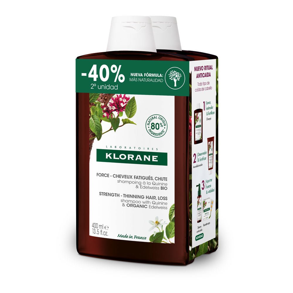 A LA QUININE UND EDELWEISS BIO stärkendes Shampoo-Duo 2 x 400 ml-0