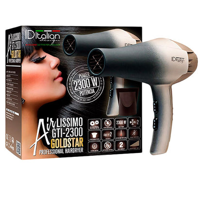 AIRLISSIMO GTI 2300 GOLD STAR professional capelli dryer 1 pezzo