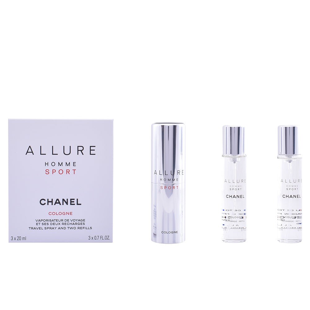 ALLURE HOMME SPORT COLOGNE travel spray and two refills 3 x 20 ml - Cosmova