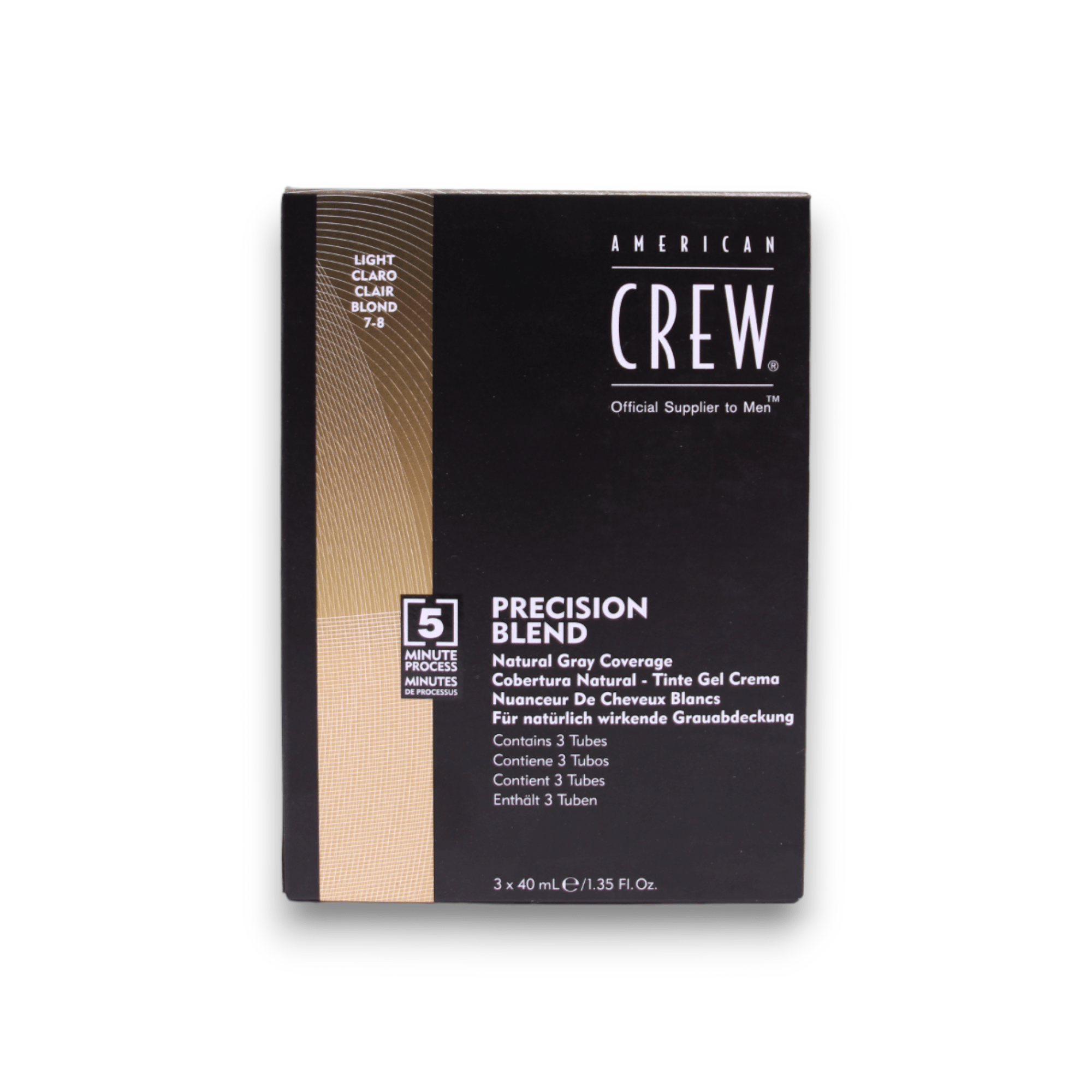 American Crew, Precision Blend, Tintura per capelli semi-permanente, 7-8 Light, 3x, 40 ml - Cosmova