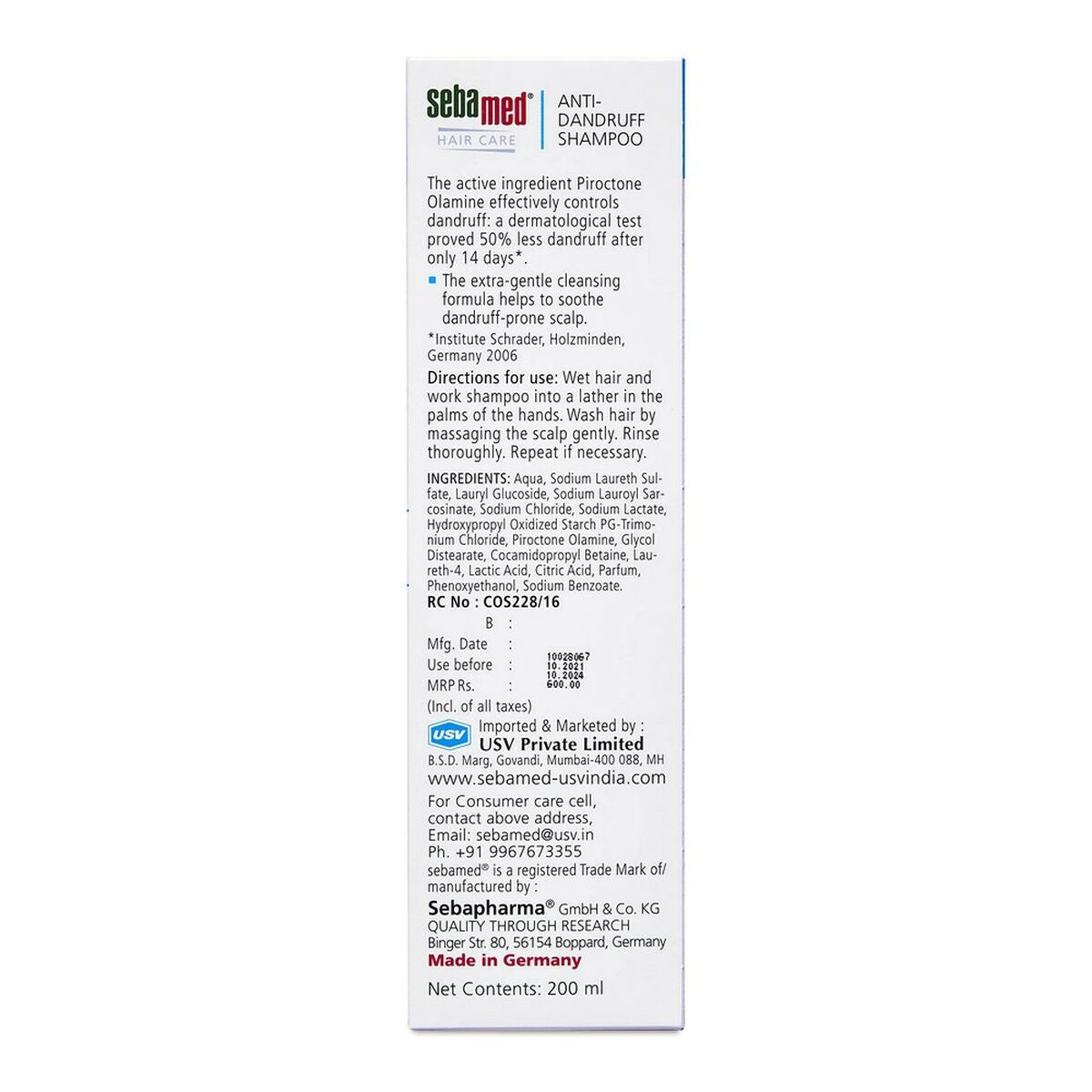 Shampooing antipelliculaire Sebamed (200 ml)-2