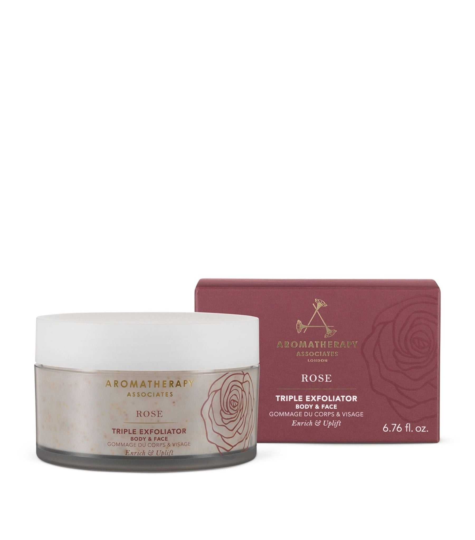 Aromatherapy Associates, Rose, Oli essenziali naturali, Scrub esfoliante, 200 ml - Cosmova