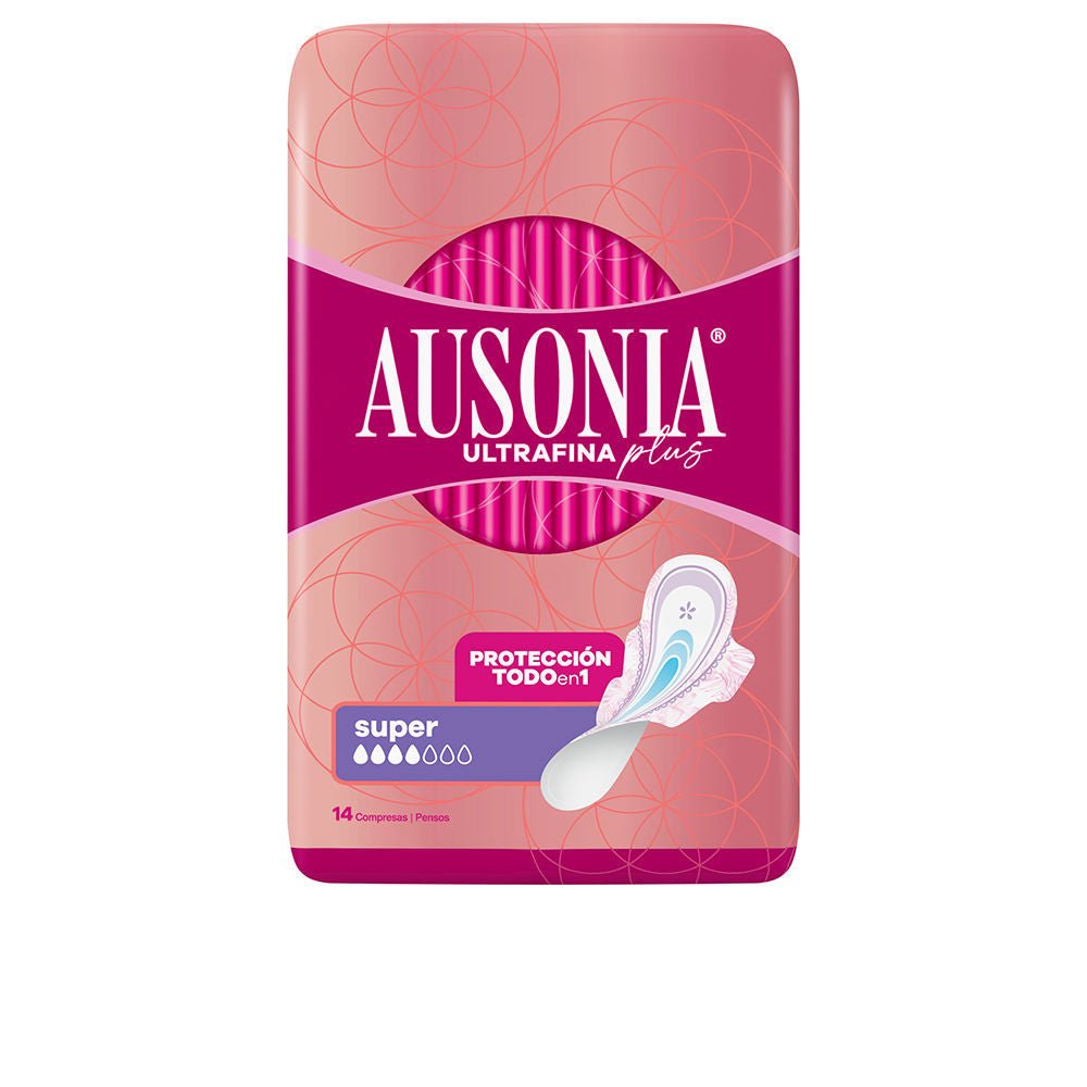 AUSONIA ULTRAFINA PLUS compresas super alas 14 u - Cosmova