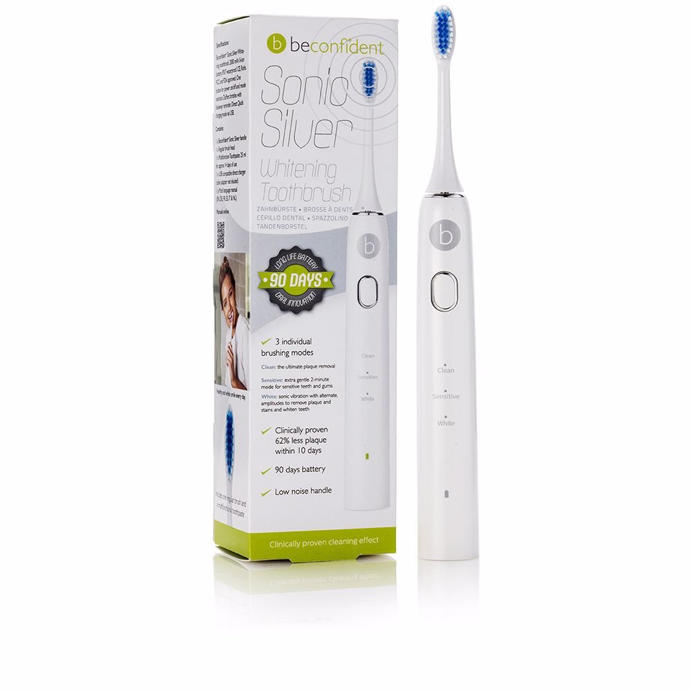 Beconfident SONIC SILVER electric whitening toothbrush bianco/silver 1 u - Cosmova