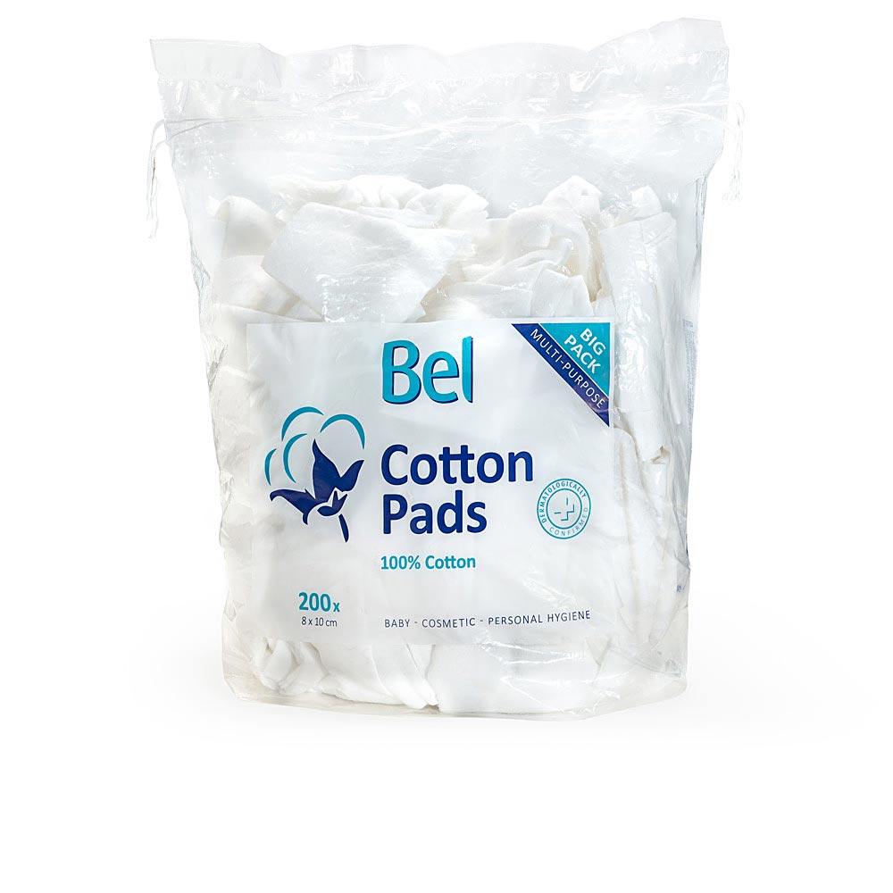 BEL COTTON PADS 100% algodón 8x10 cm 200 u - Cosmova