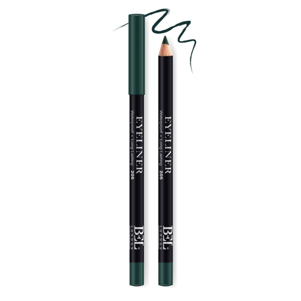 Bel London, BEL London, Olio vegetale idrogenato, Impermeabile, Colore, Durevole, Matita eyeliner in gel, 205, Verde, 0.78 g - Cosmova