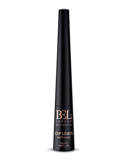 Bel London, Dip Liner, Acqua, Impermeabile, Colore, Contouring, Eyeliner lichid, Nero opaco, 2,5 ml