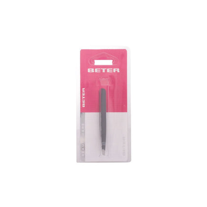 Beter PINZAS depilar con punta oblicua inoxidable esmaltada 9,7 cm