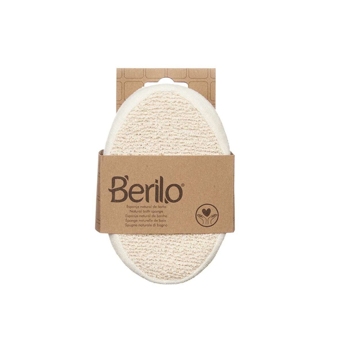 Body Sponge Berilo B7081-8 White Beige 15 x 5 x 10 cm (12 Units) - Cosmova