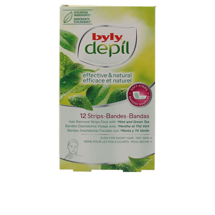 Byly DEPIL menta e tè verde Viso strisce 12 u