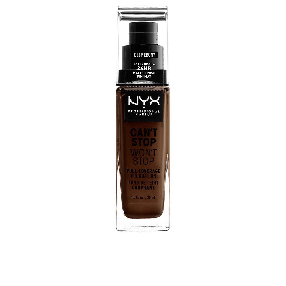 CAN'T STOP WON'T STOP full coverage foundation deep ebony 30 ml - Cosmova