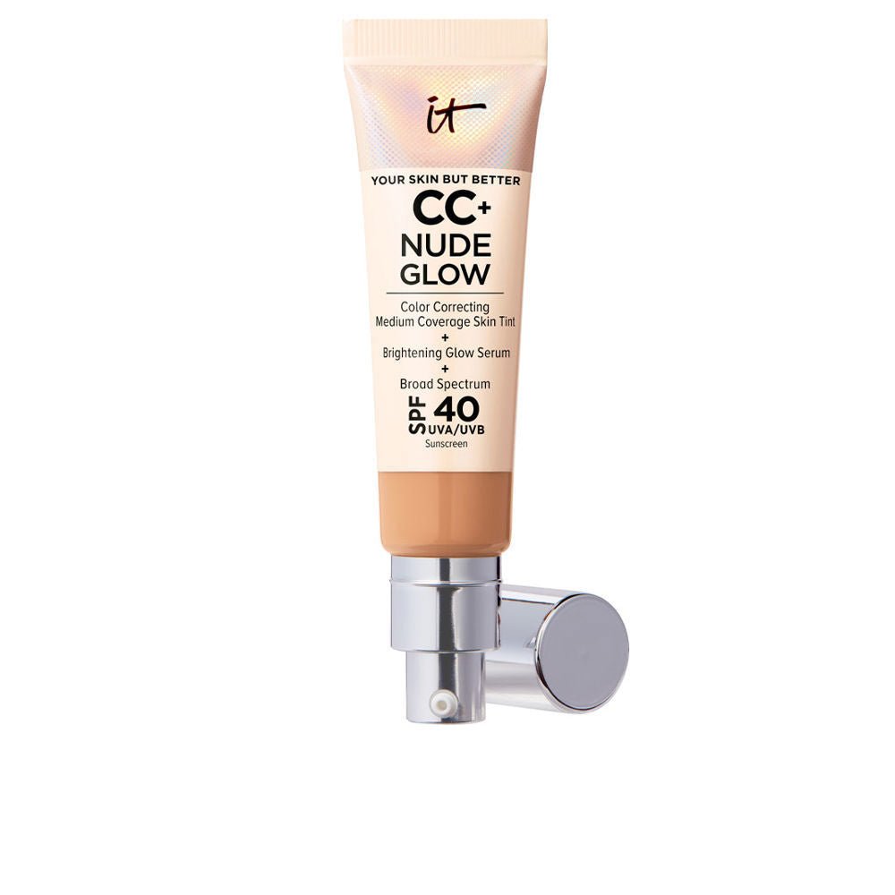 CC+ NUDE GLOW lightweight foundation + glow serum SPF40 neutral tan - Cosmova