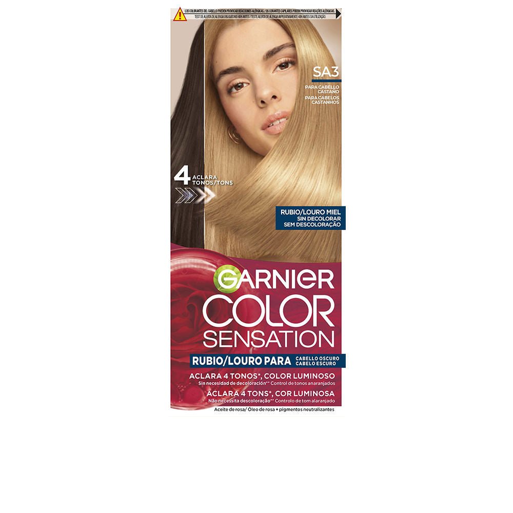 COLOR SENSATION leuchtender Blondfarbstoff ohne Verblassen für dunkles Haar #Louro Miel 5 u-0