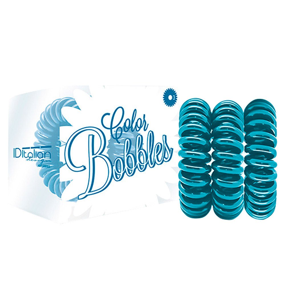 COLORE BOBBLES capelli tie turquoise 3 pz - Cosmova