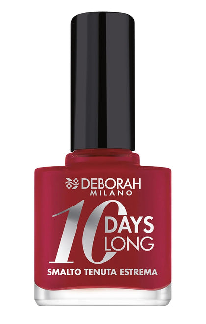 Deborah, 10 Days Long, Smalto per unghie, 886, Rosso vintage, 11 ml