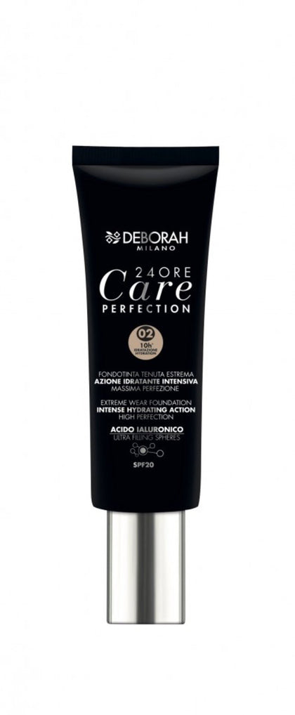 Deborah, 24 Ore Care Perfection, Idratante, Fondotinta liquido, 02, Beige, SPF 20, 30 ml *Tester