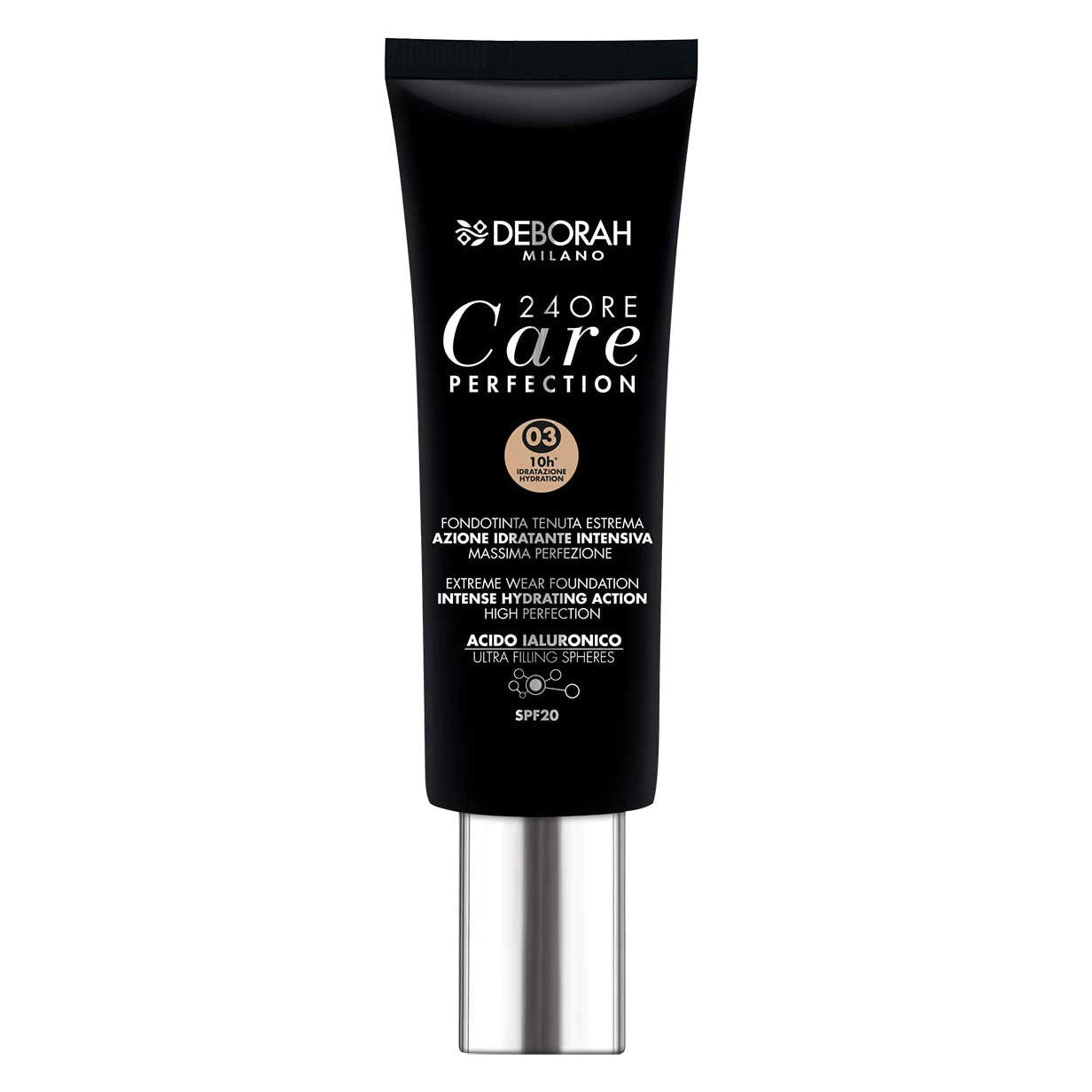 Deborah, 24 Ore Care Perfection, Idratante, Fondotinta liquido, 03, Sabbia, SPF 20, 30 ml *Tester - Cosmova