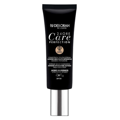 Deborah, 24 Ore Care Perfection, Idratante, Fondotinta liquido, 03, Sabbia, SPF 20, 30 ml *Tester