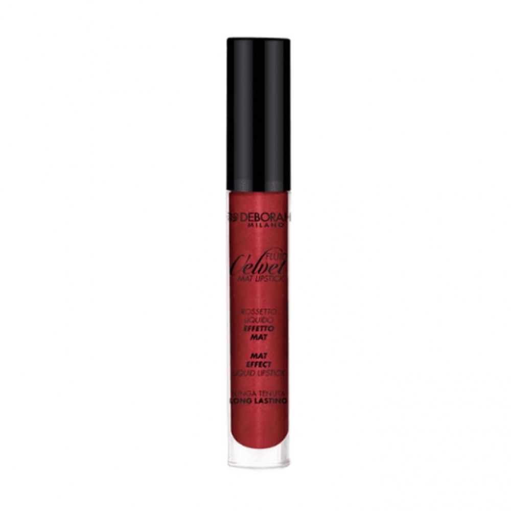 Deborah, Fluid Velvet, Opaco, Rossetto liquido, 51, Rosso metallico, 4.5 g - Cosmova