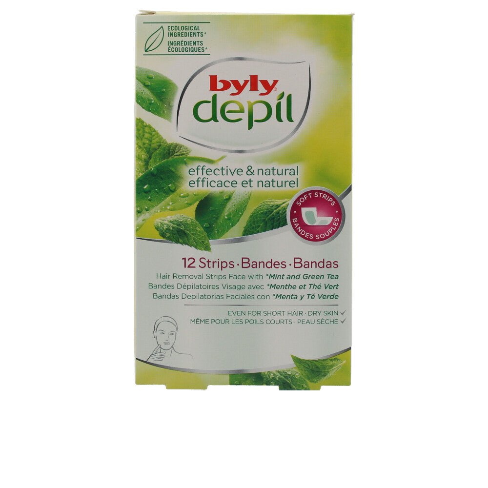 DEPIL strisce viso menta e tè verde 12 u-0