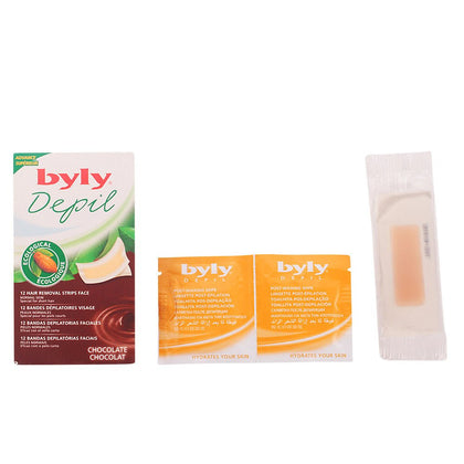 DEPIL viso strips chocolate 12 u