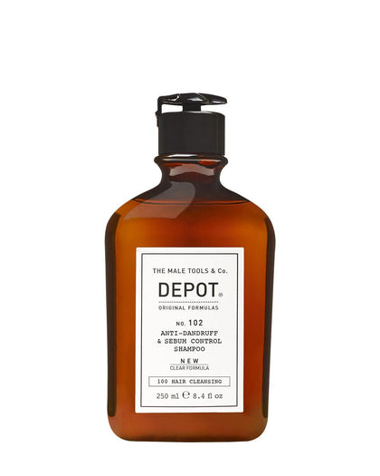 Depot, 100 Hair Cleansing No. 102, Complesso botanico, Shampoo per capelli, Antiforfora & controllo del sebo, 250 ml