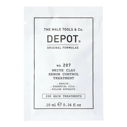 Depot, 200 Hair Treatments No. 207, Caolino, Maschera crema trattamento cuoio capelluto, Per la regolazione del sebo eccessivo, 10 ml