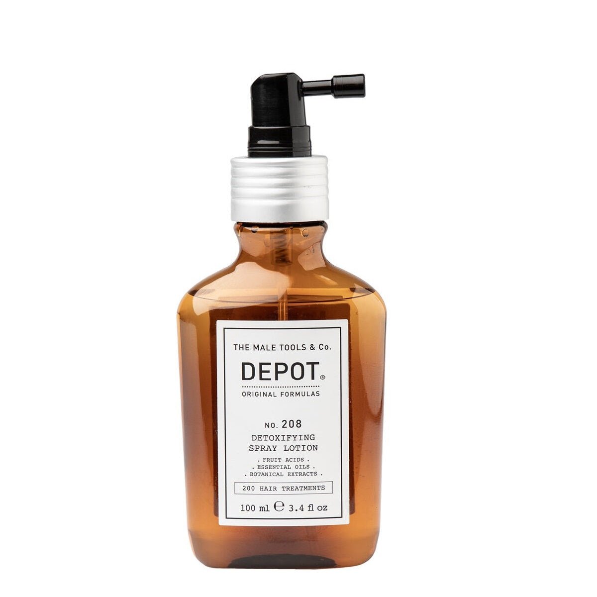 Depot, 200 Hair Treatments No. 208, Complesso botanico, Lozione trattamento cuoio capelluto senza risciacquo, Per disintossicare, 100 ml - Cosmova