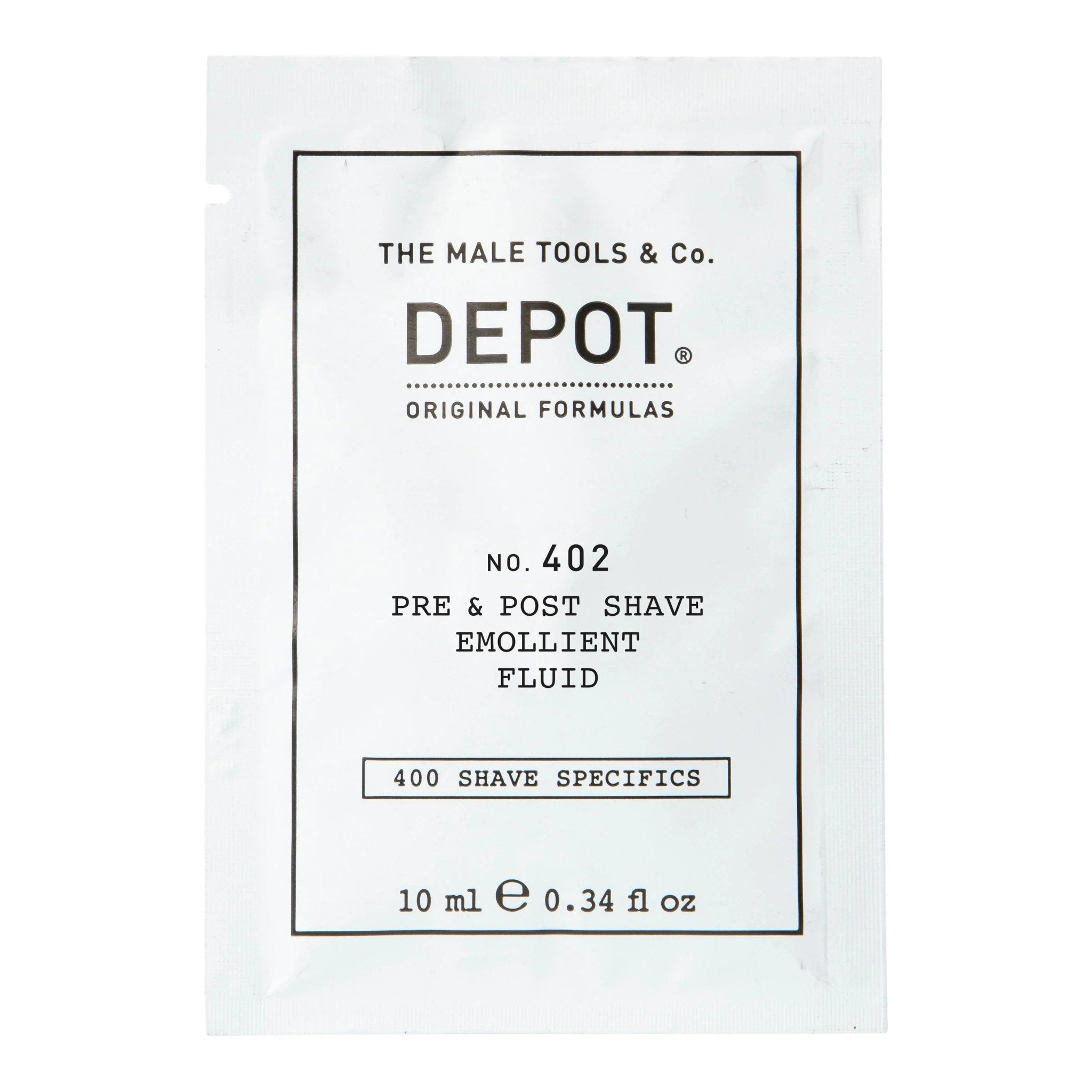 Depot, 400 Shave Specifics No. 402, Oli essenziali, Calmante, Fluido pre e post rasatura, 10 ml - Cosmova