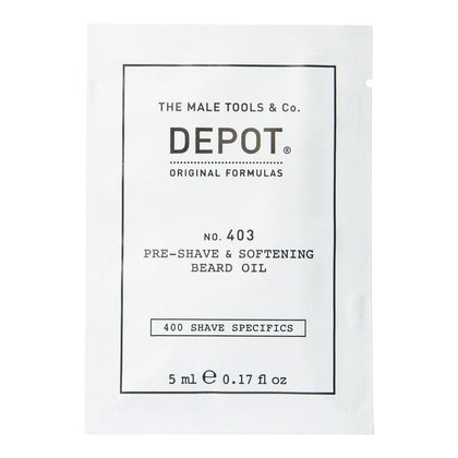 Depot, 400 Shave Specifics Nr. 403, Pepe nero fresco, Ammorbidimento, Olio pre-rasatura, 5 ml