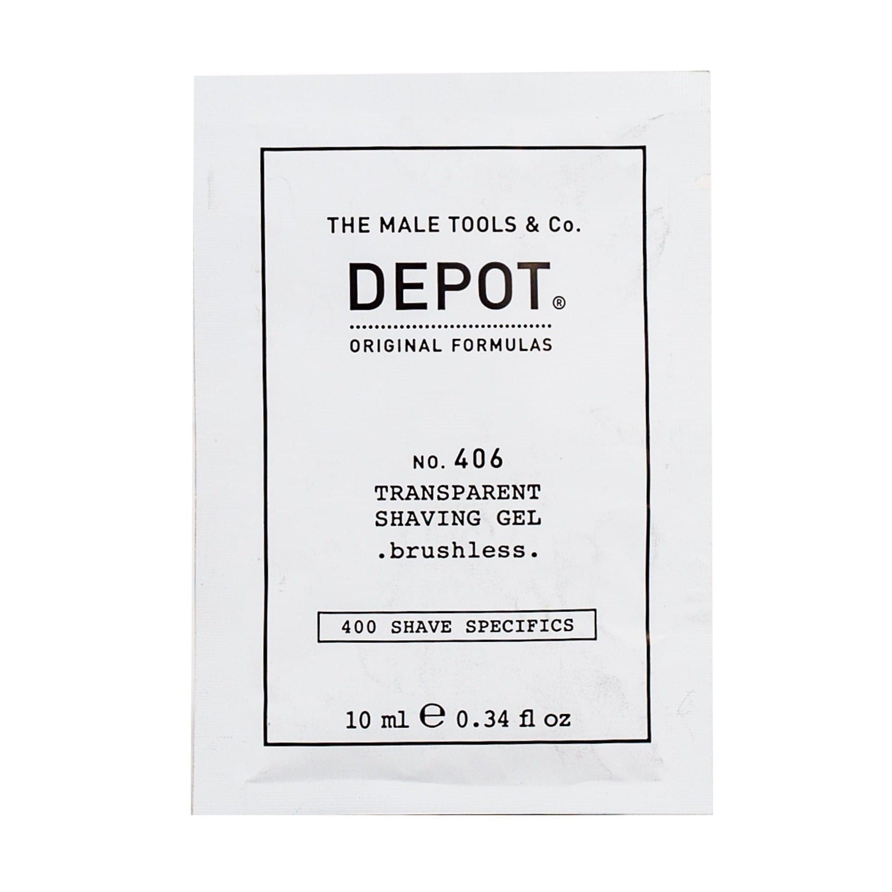 Depot, 400 Shave Specifics No. 406, Mentolo, Ammorbidente e rinfrescante, Gel da barba, 10 ml - Cosmova