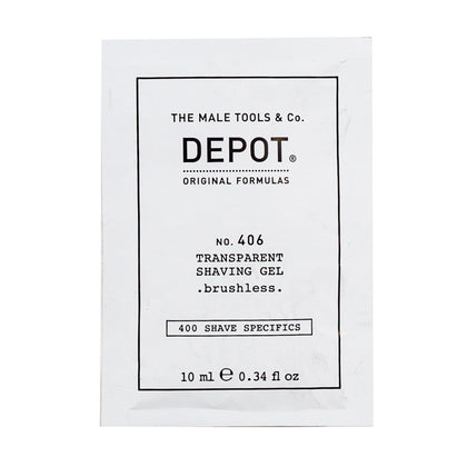 Depot, 400 Shave Specifics No. 406, Mentolo, Ammorbidente e rinfrescante, Gel da barba, 10 ml