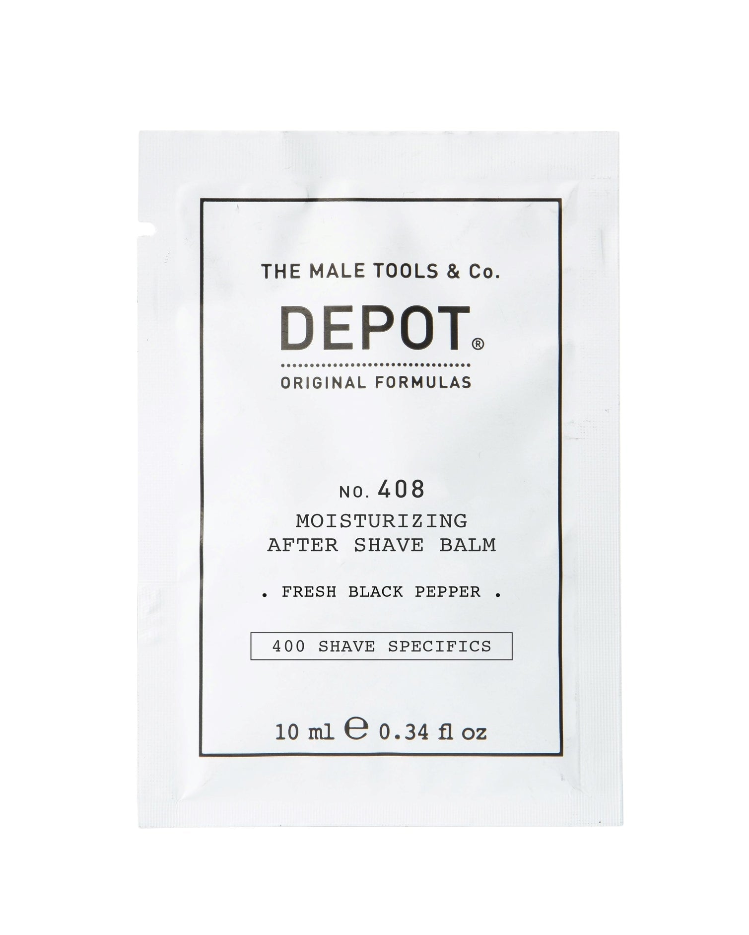 Depot, 400 Shave Specifics No. 408, Pepe nero fresco, Idratante, Balsamo dopobarba, 10 ml - Cosmova
