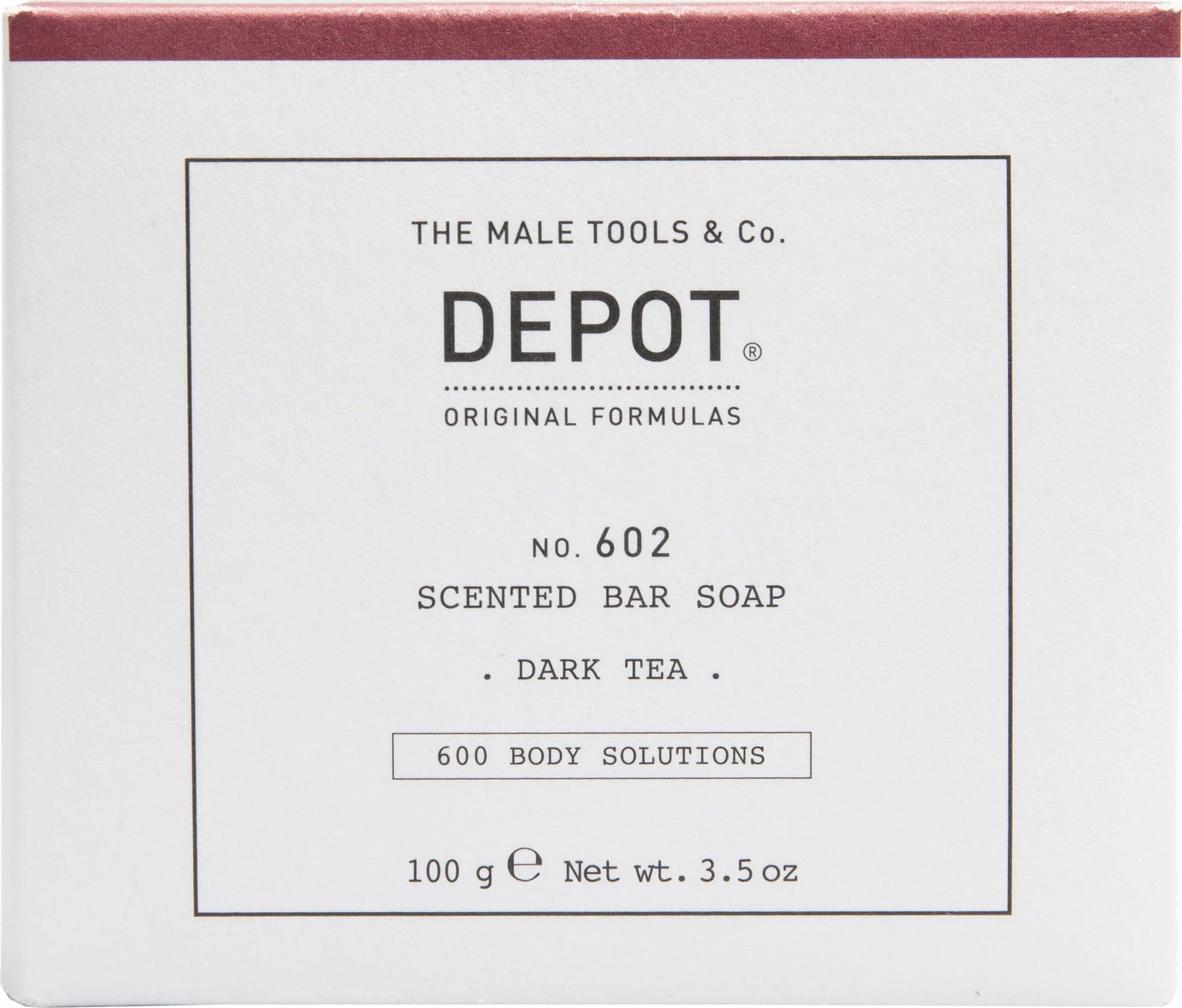Depot, 600 Body Solutions No. 602, Complesso botanico, Pulizia, Tè scuro, Saponetta profumata, Note aromatiche, 100 g - Cosmova