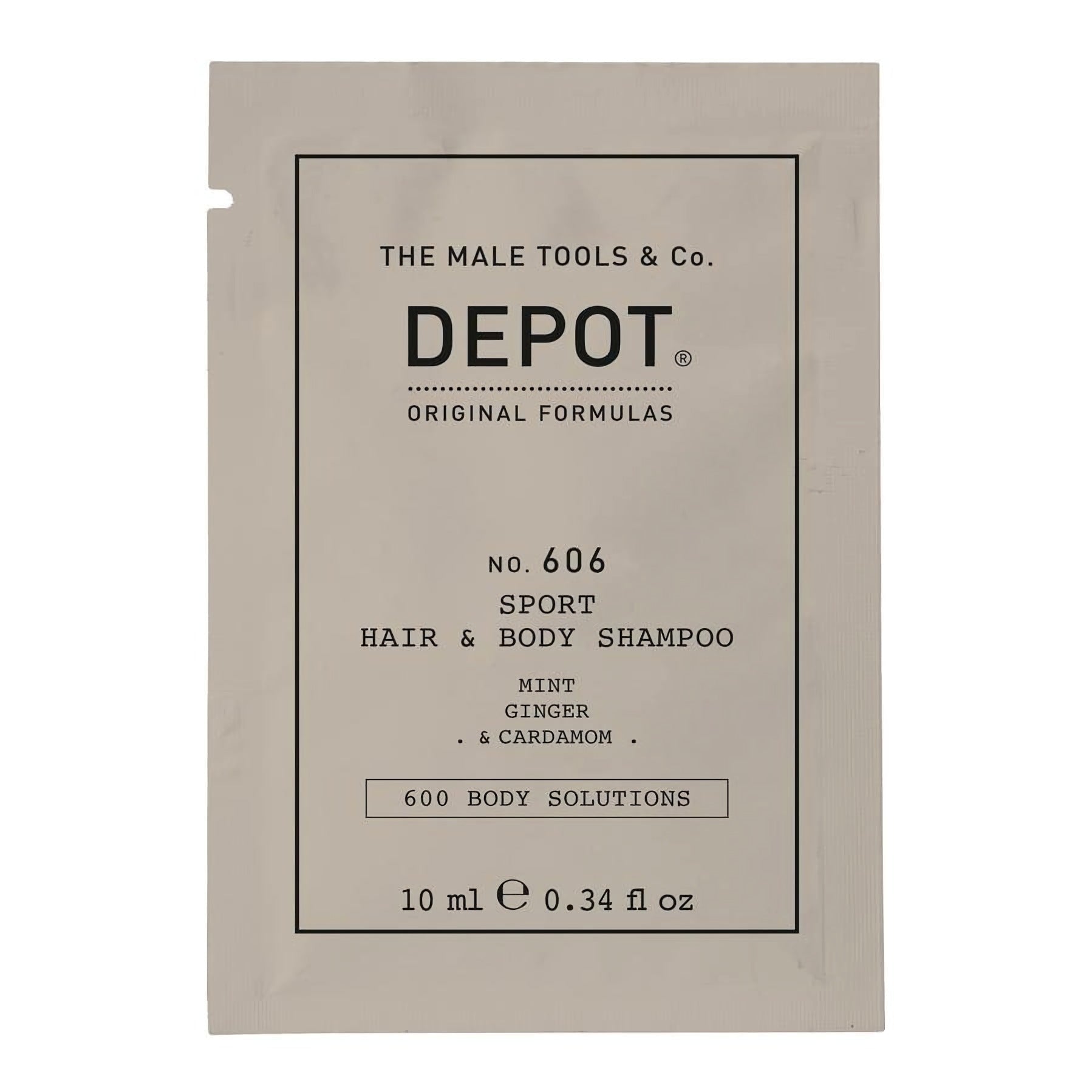Depot, 600 Body Solutions No. 606, Gel doccia & shampoo 2-in-1, Complesso botanico, 10 ml - Cosmova