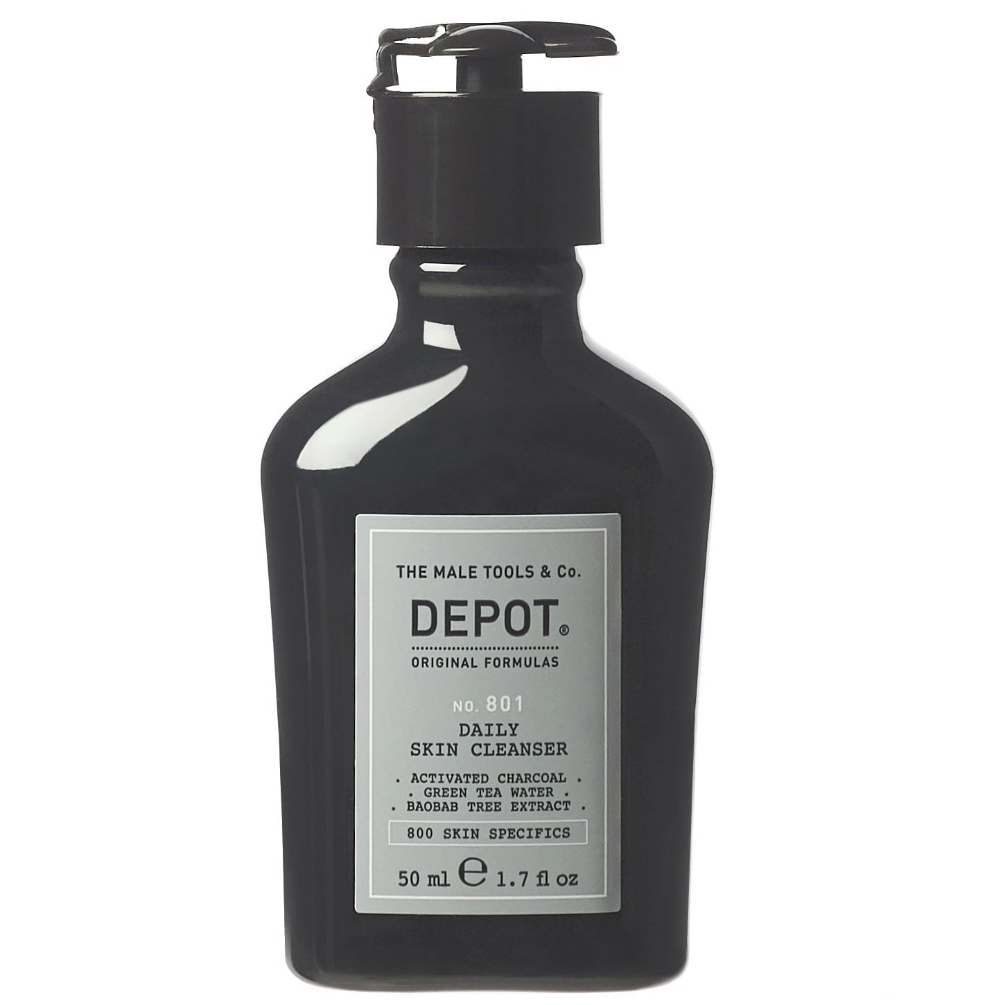 Depot, 800 Skin Specifics No. 801, Carbone attivo, Detossificante, Gel detergente, Per il viso, 50 ml - Cosmova