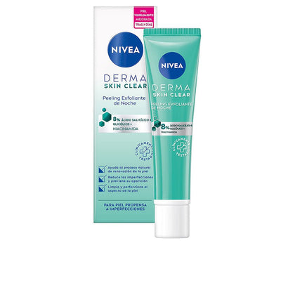 DERMA pelle CLEAR peeling exfoliante viso noche 40 ml