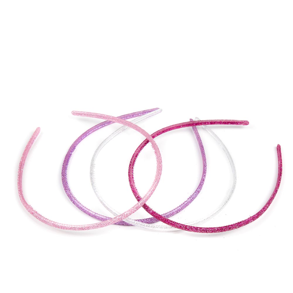 DIADEMAS FINAS DE PURPURINA set 4 pz-0