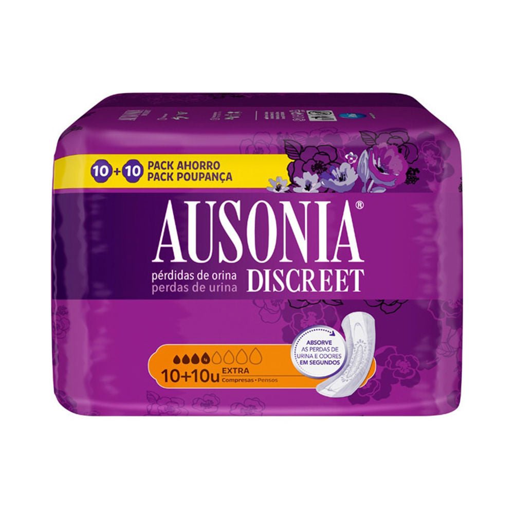 DISCREET extra incontinence pads 20 units - Cosmova