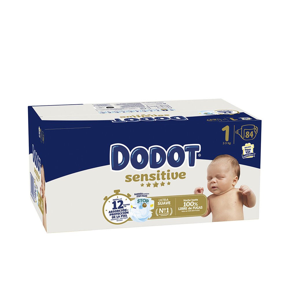 DODOT SENSITIVE RN size 1 diapers 2-5 kg 84 units - Cosmova