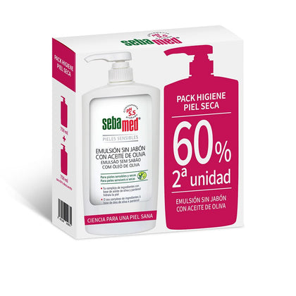 Emulsione WITHOUT sapone bath gel con olive olio duo 2 x 750 ml