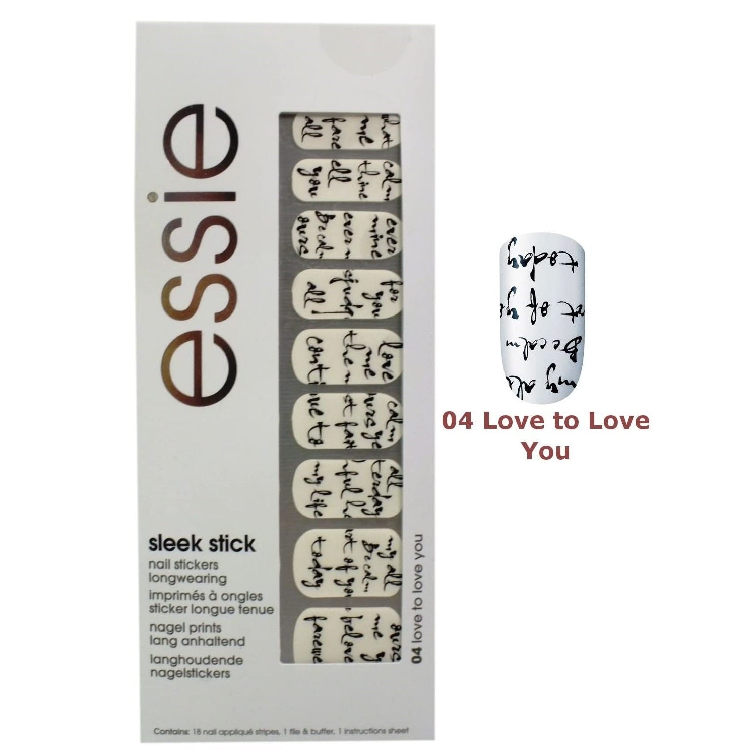 Essie, Sleek Stick, Adesivi per unghie, 04, Amo amarti - Cosmova