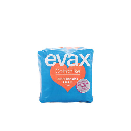Evax COTTONLIKE compresas super alas 12ud