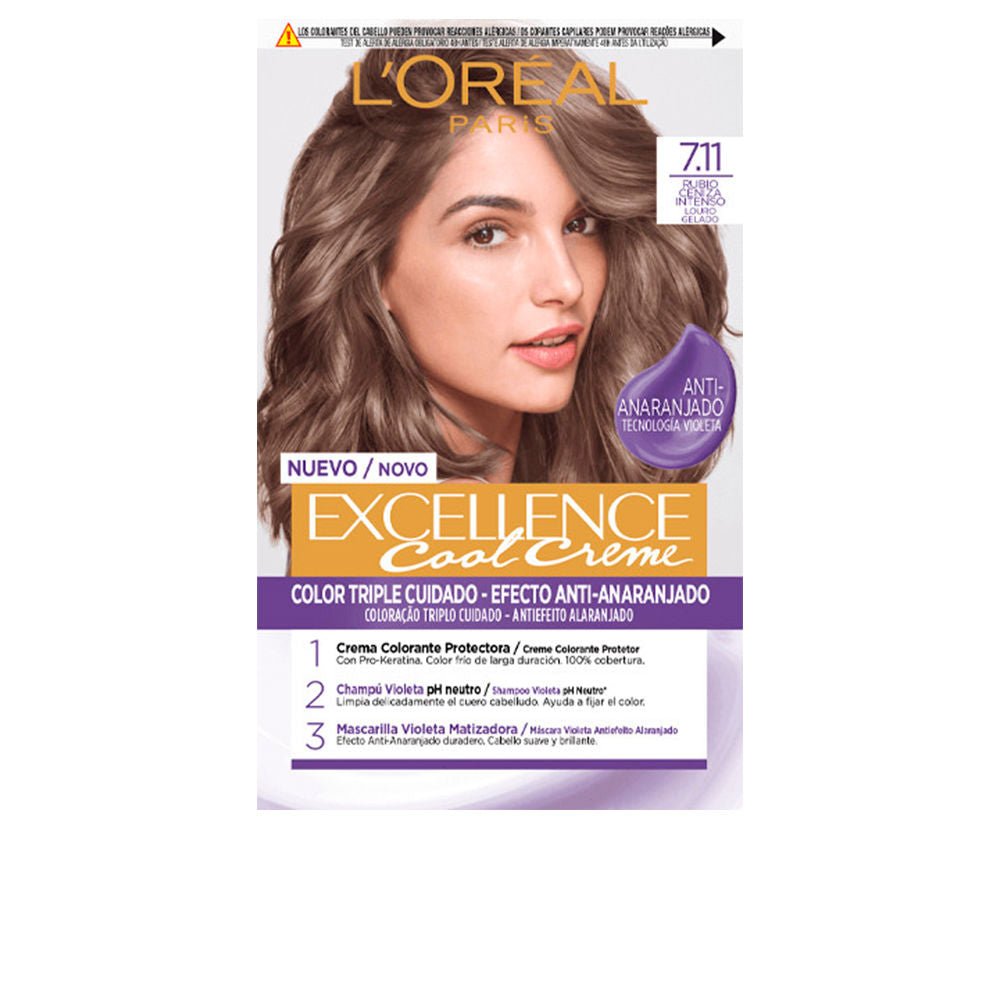 EXCELLENCE COOL dye 7.11-intense ash blonde 192 ml - Cosmova