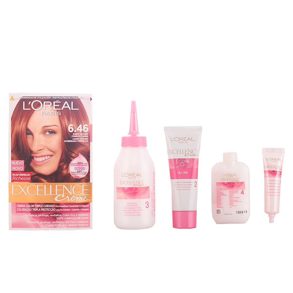 EXCELLENCE Creme dye 6.46-dark coppery mahogany blonde 192 ml - Cosmova