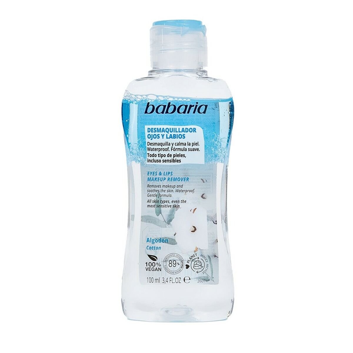 Facial Biphasic Makeup Remover Babaria Eyes Lips (100 ml) - Cosmova