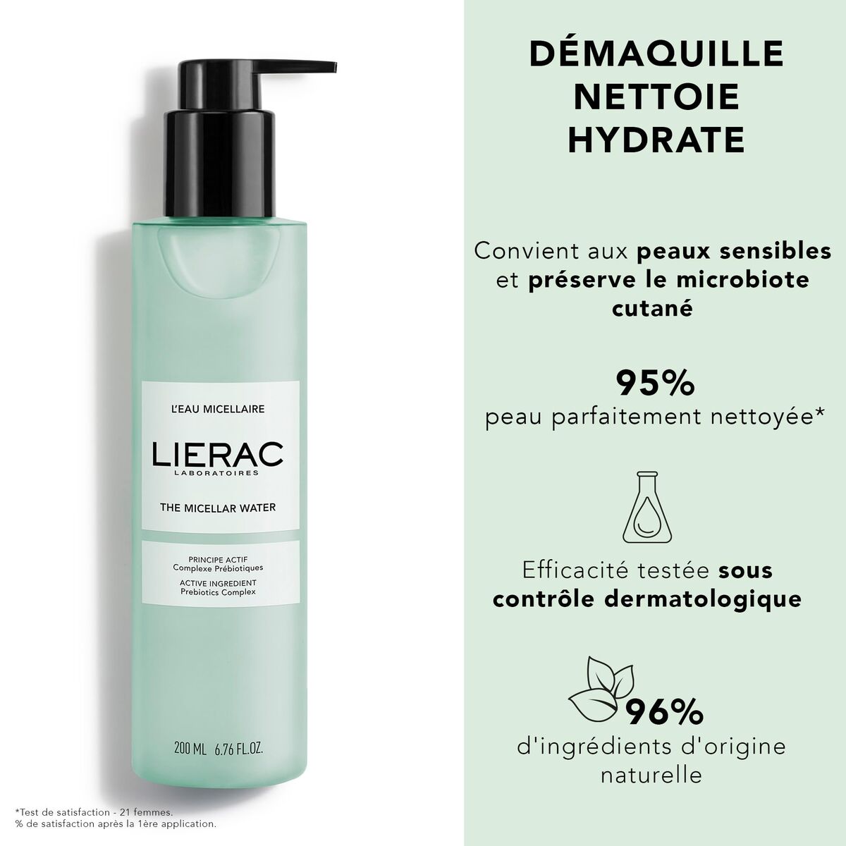 Gesichts-Make-up-Entferner Lierac L'Eau Micellaire 50 ml-1