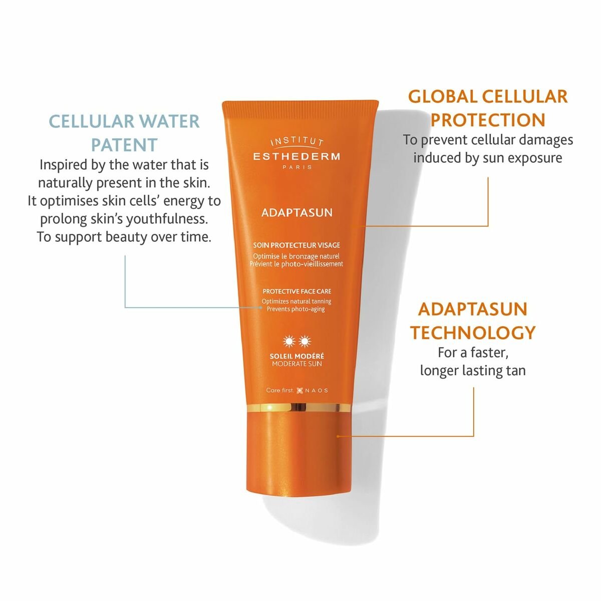 Facial Sun Cream Institut Esthederm ADAPTASUN 50 ml - Cosmova